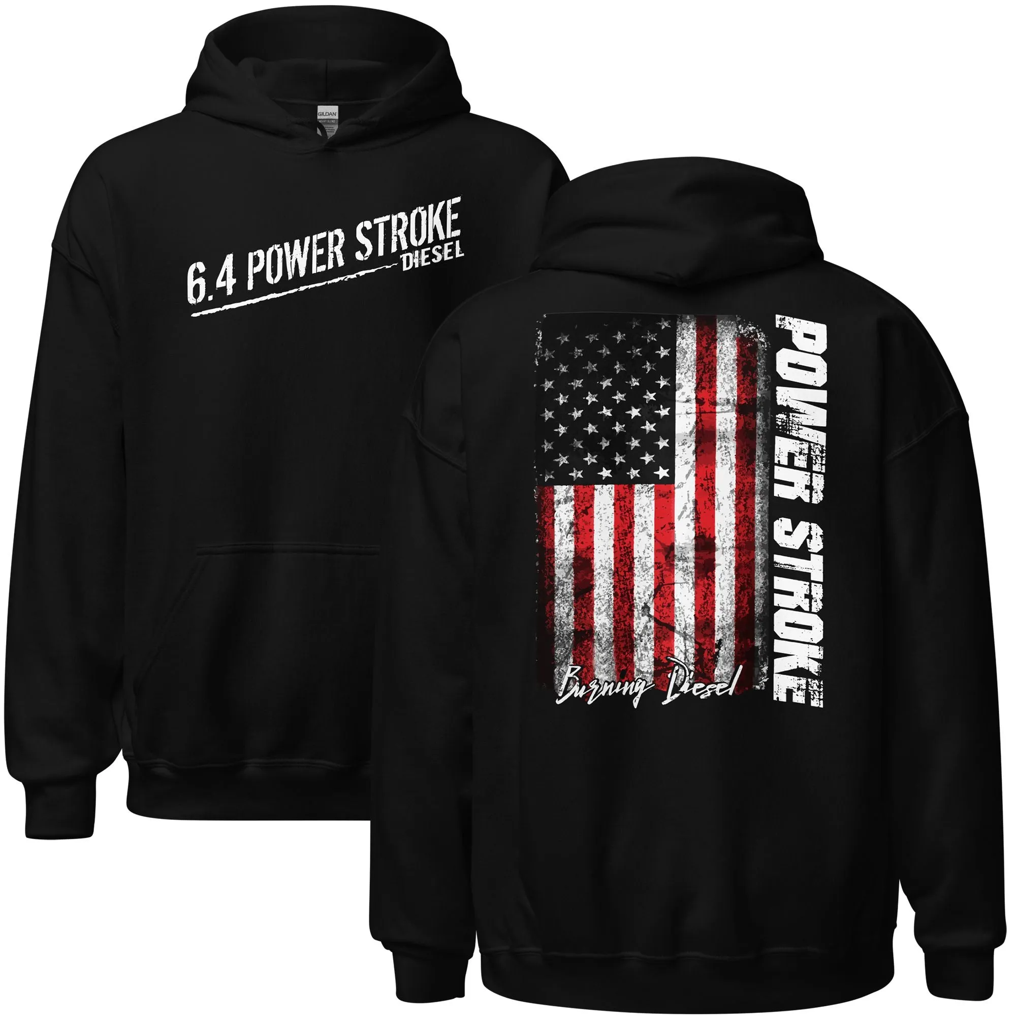 6.4 Powerstroke American Flag Hoodie Sweatshirt