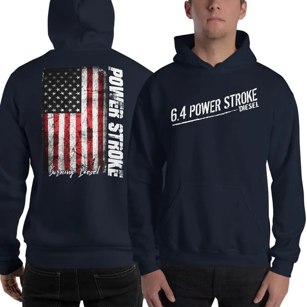 6.4 Powerstroke American Flag Hoodie Sweatshirt