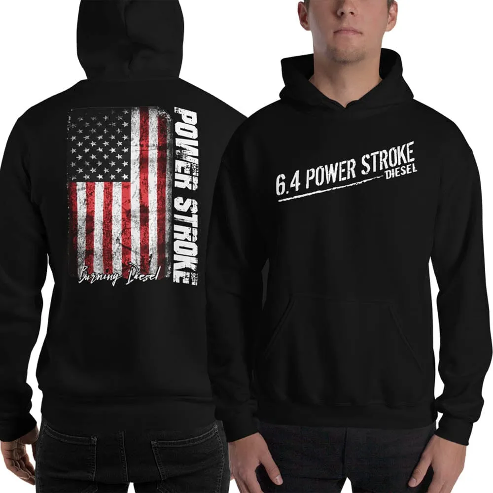 6.4 Powerstroke American Flag Hoodie Sweatshirt