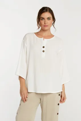 AA216 - Coconut Button Linen Pullover