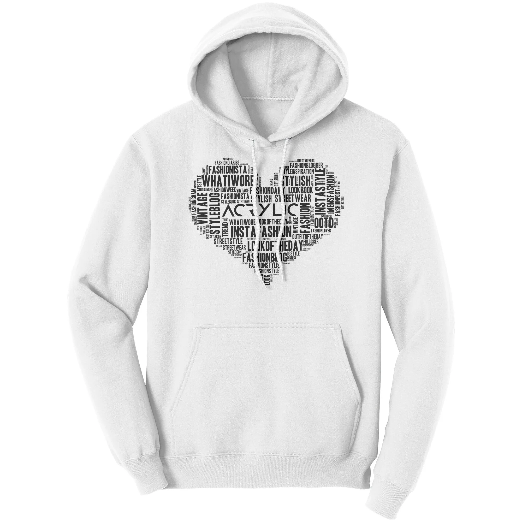 Acrylic Word Cloud Hoodie