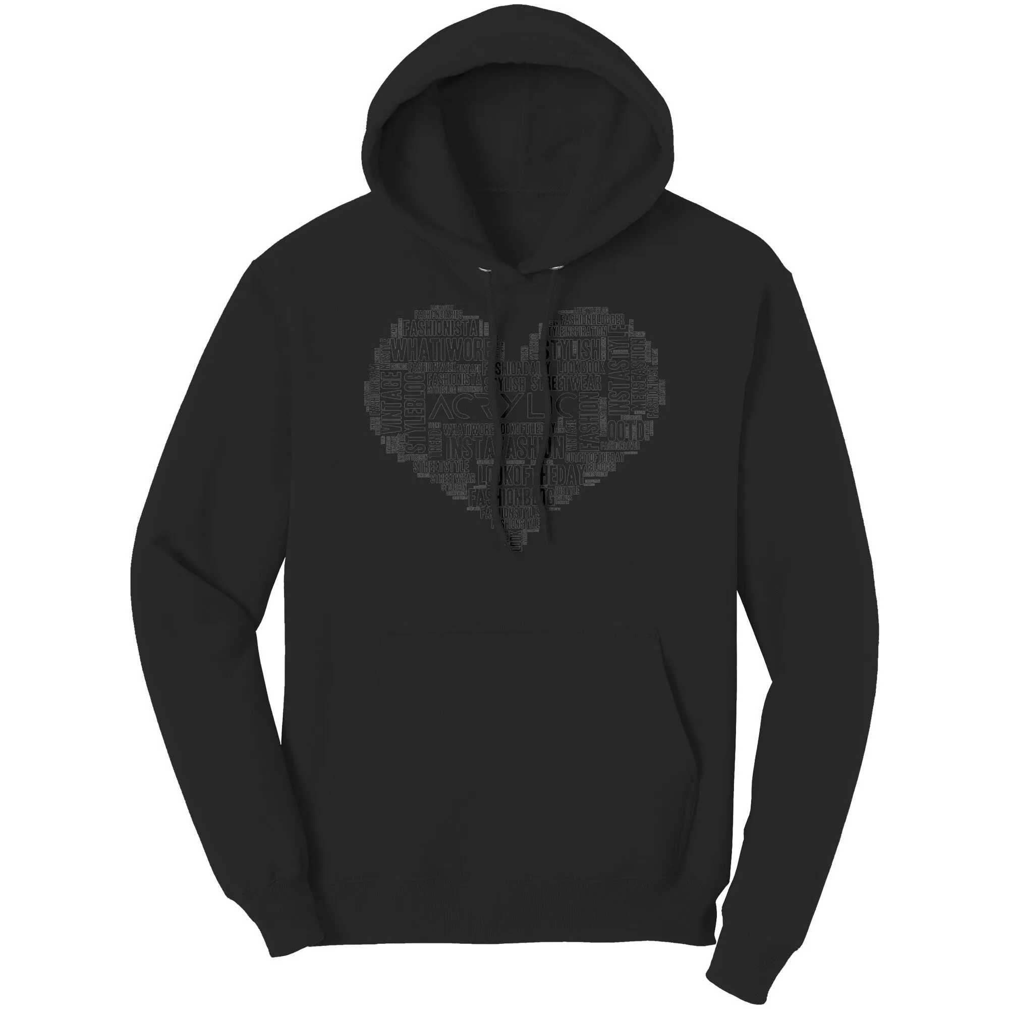 Acrylic Word Cloud Hoodie