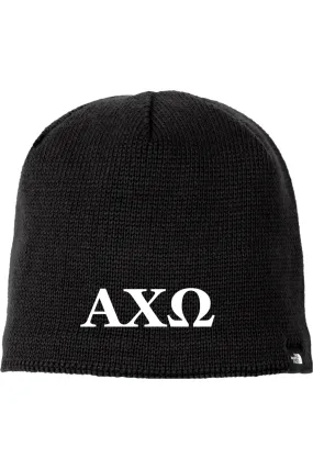 Alpha Chi Omega - North Face Mountain Beanie - White Embroidered Letters