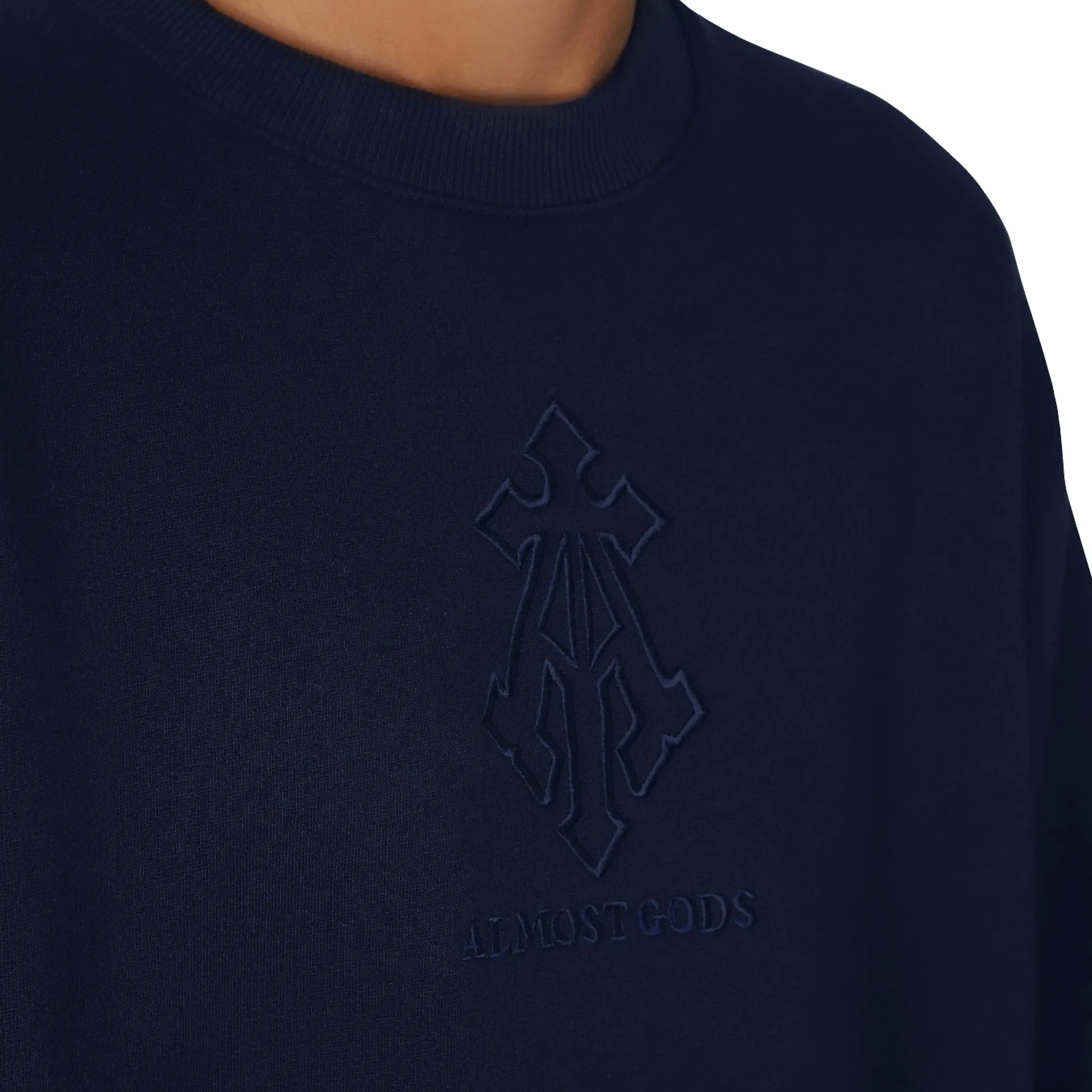 ALPHA CROSS EMBROIDERED SWEATSHIRT