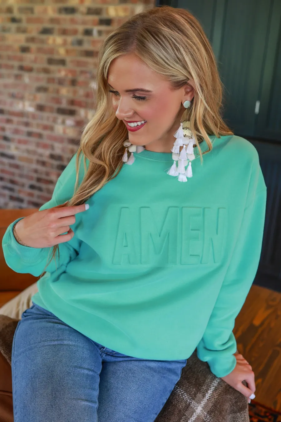 Amen Embossed Sweatshirt