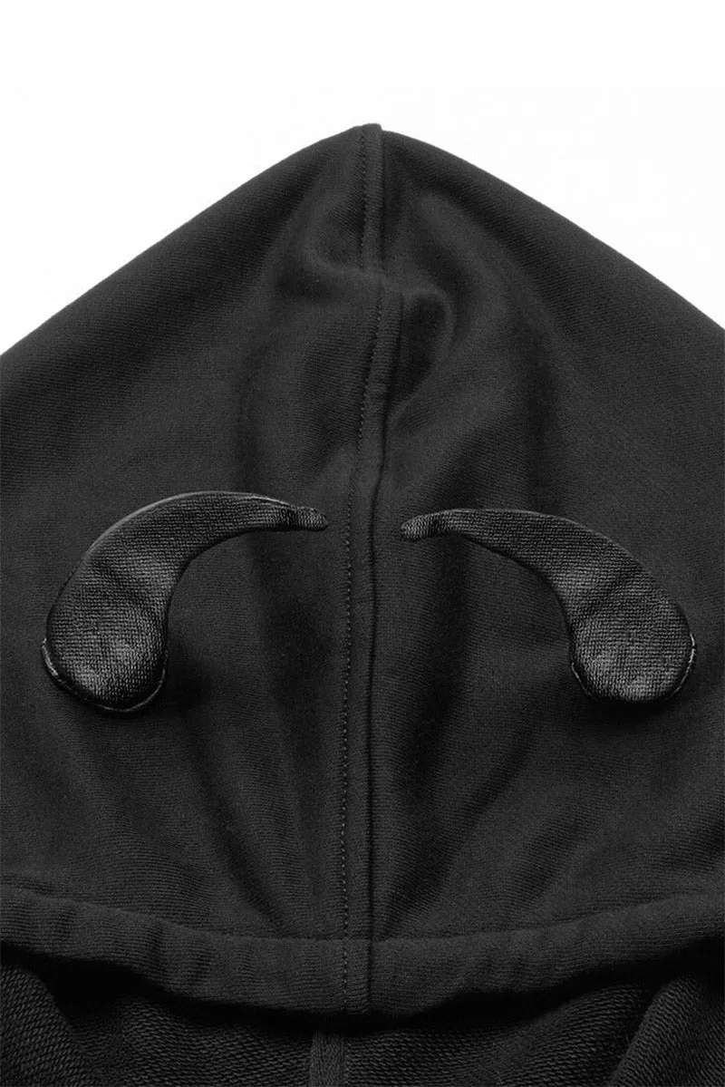 Bad Banshee Horns Cropped Hoodie