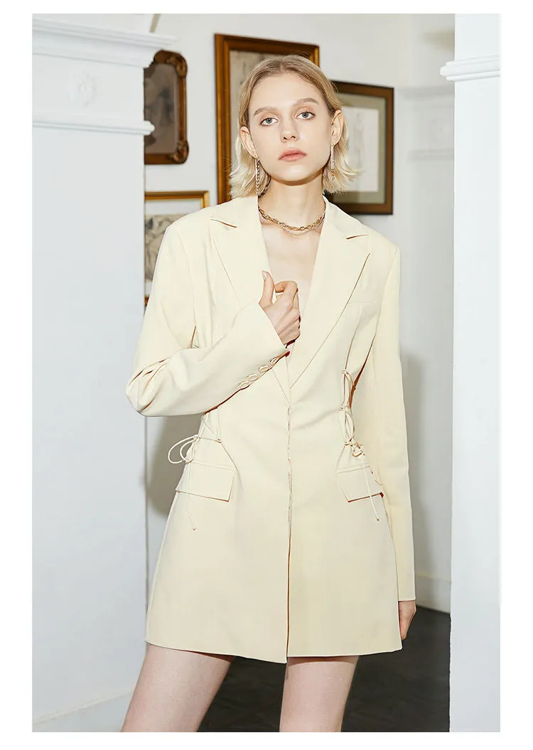 Bandage Waist Slim Blazer