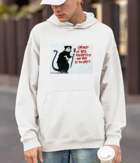 Banksy Hoodie -I'm Out of Bed