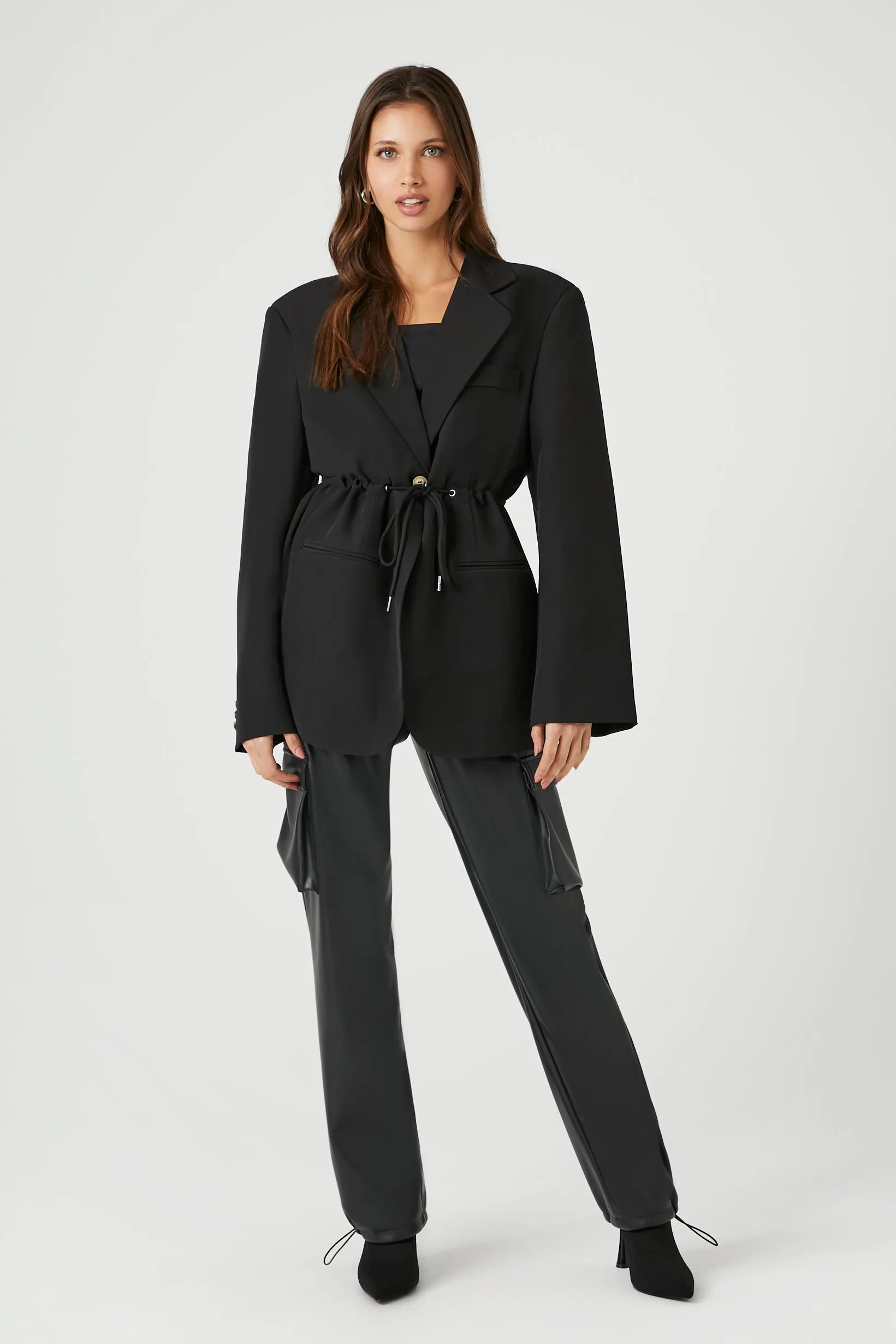 Belted Single-Breasted Blazer