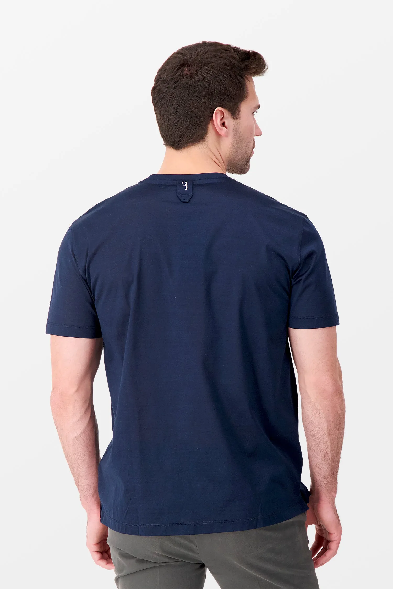 Billionaire Dark Blue SS Crest T-Shirt