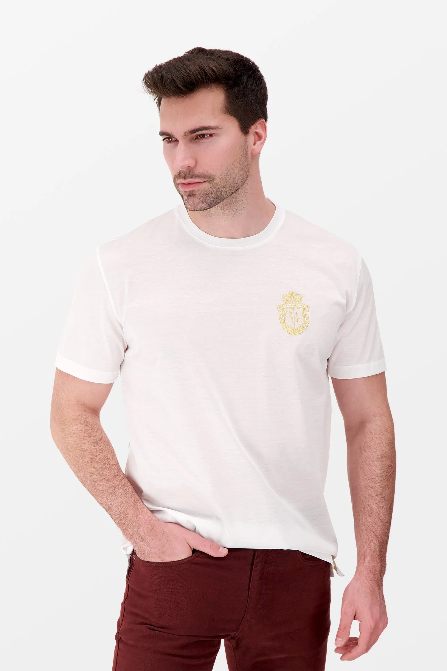 Billionaire White SS Crest T-Shirt