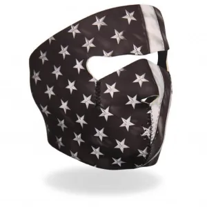 Black & White USA Flag Face Mask