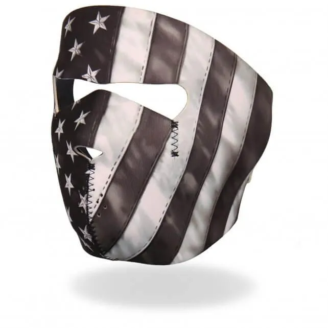 Black & White USA Flag Face Mask