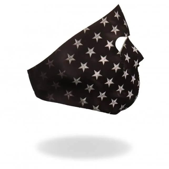 Black & White USA Flag Face Mask