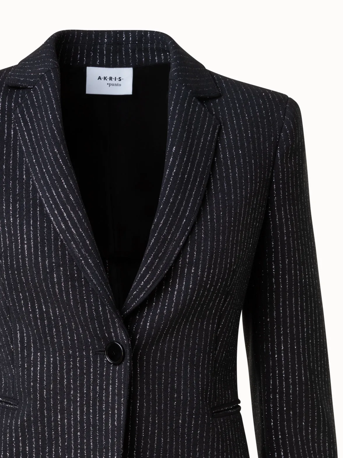 Blazer mit metallischen Nadelstreifen