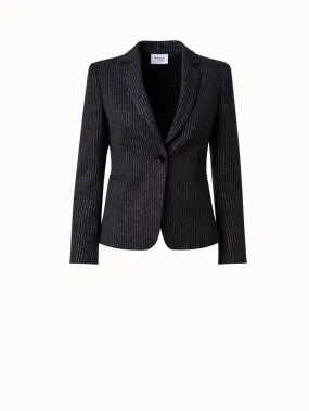 Blazer mit metallischen Nadelstreifen