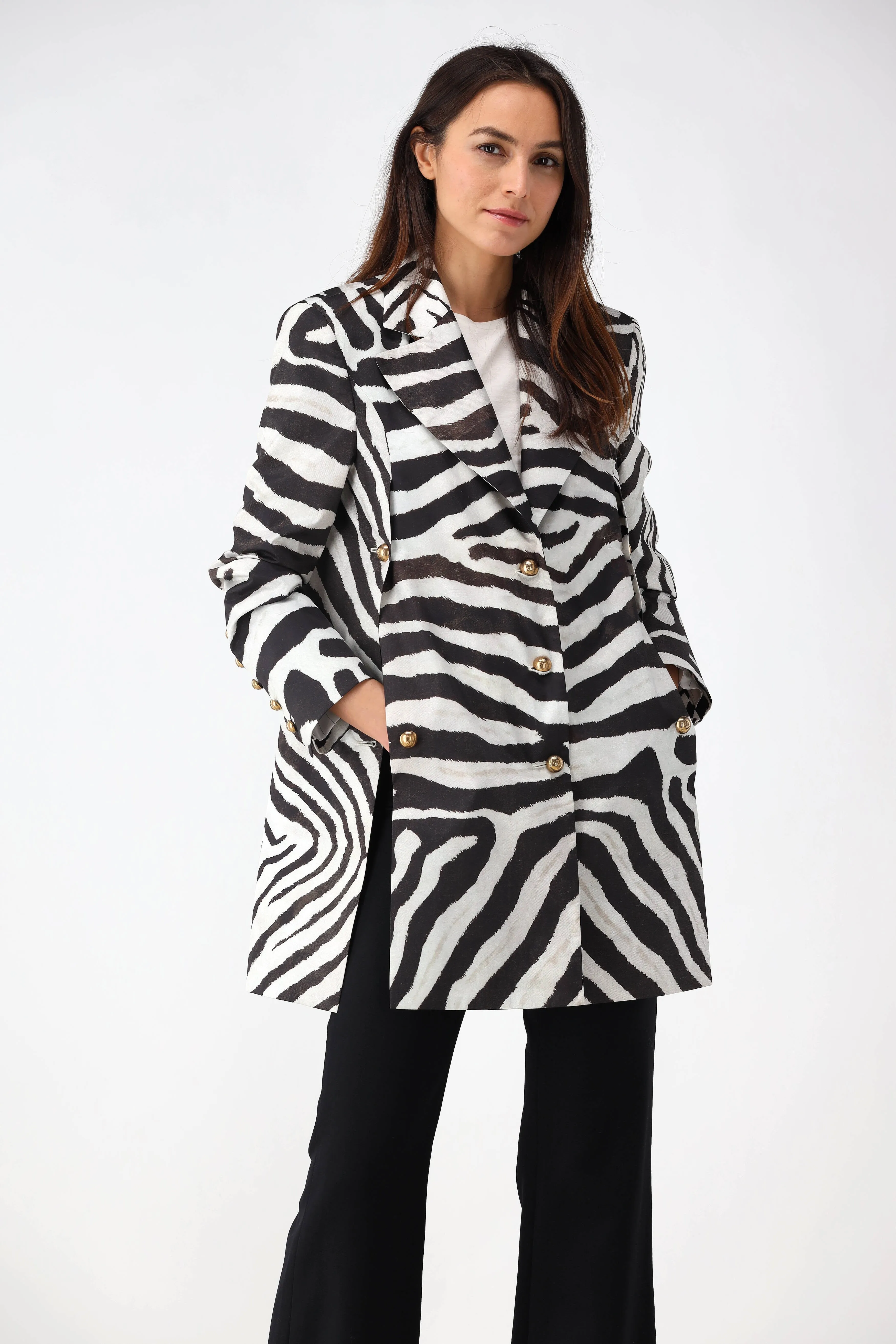 Blazer mit Zebra-Print