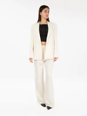 Blazer monopetto raw white