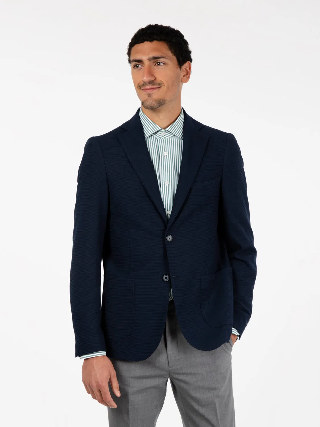 Blazer piquet Italo navy