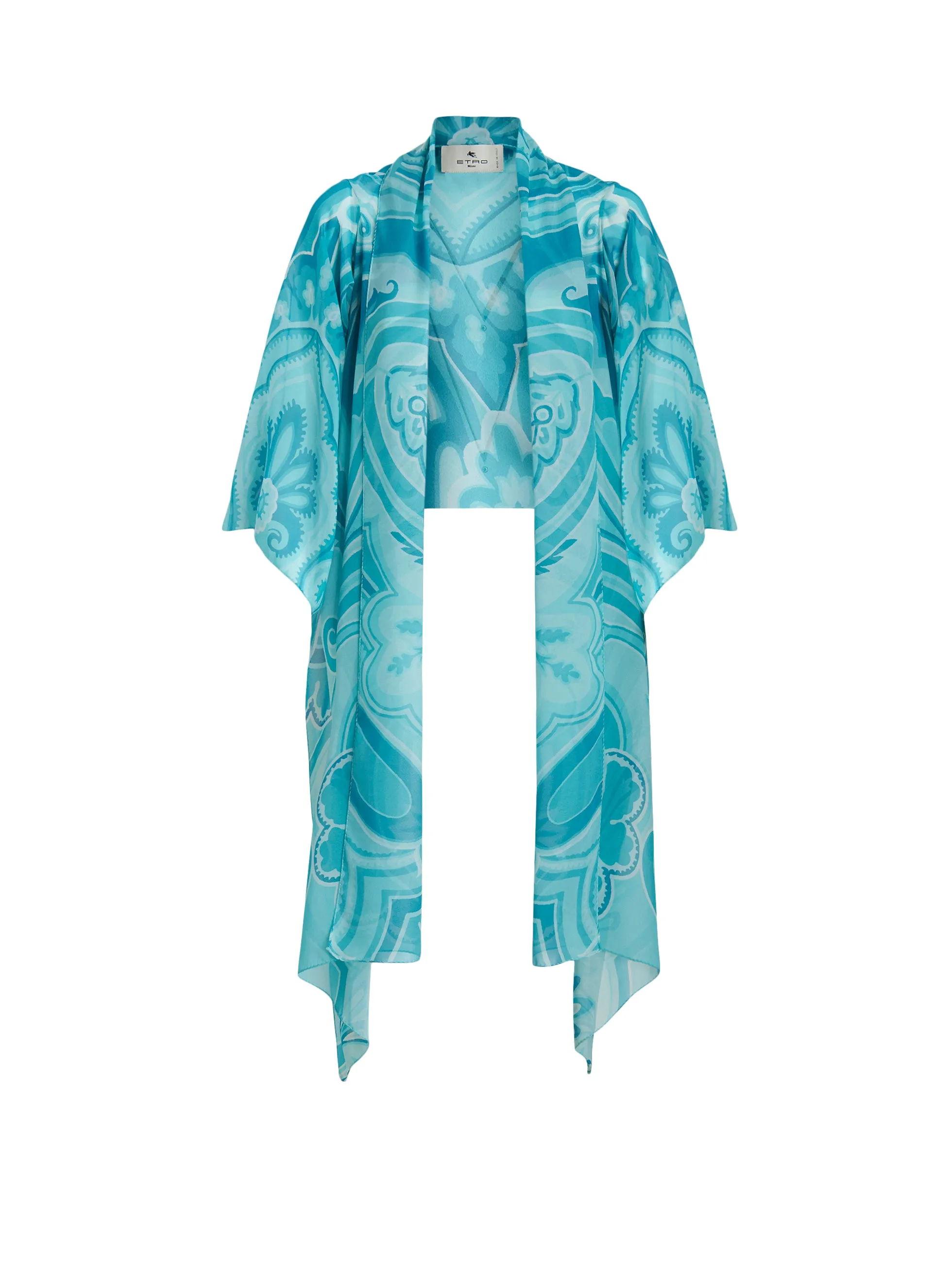 Bolero Jacket - Turquoise/White