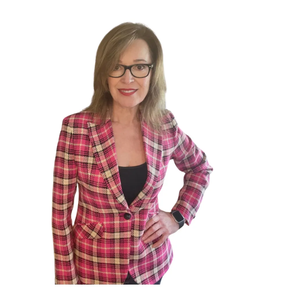 CAMPO Fuchsia Checker Blazer