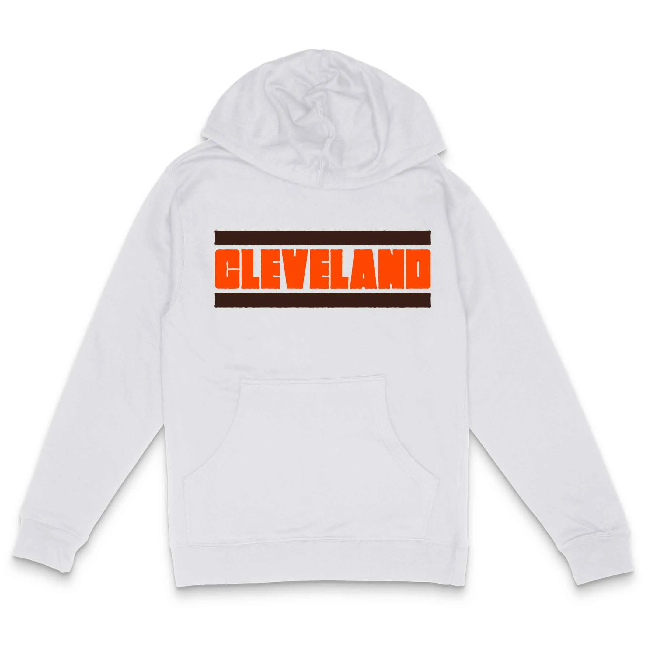 Cleveland Football Stripe - Unisex Pullover Hoodie