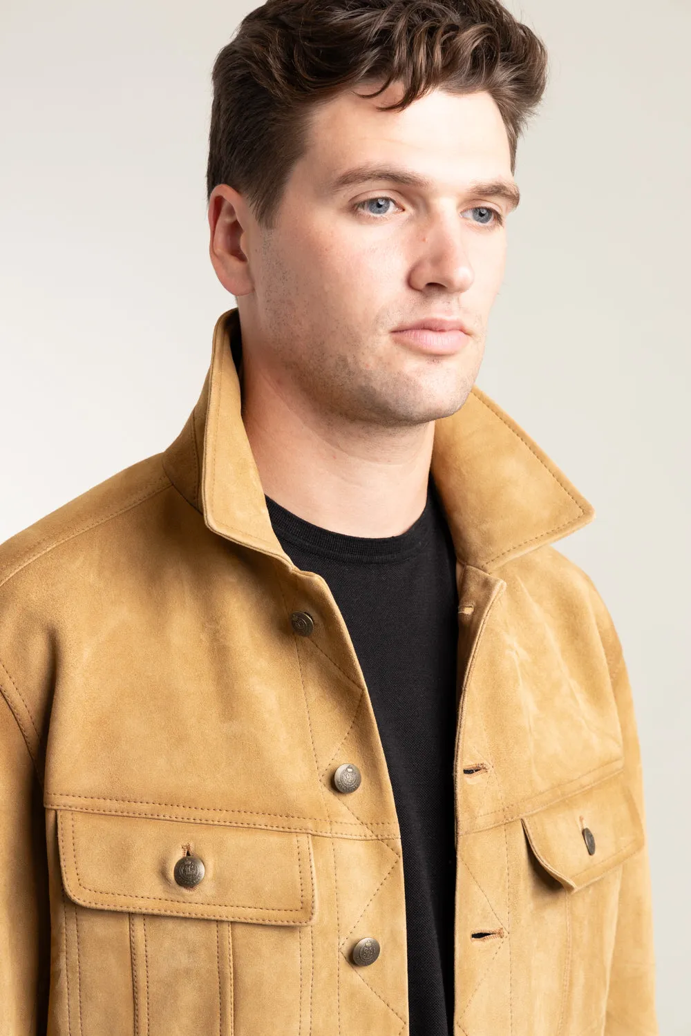 Clifton Suede Trucker Jacket