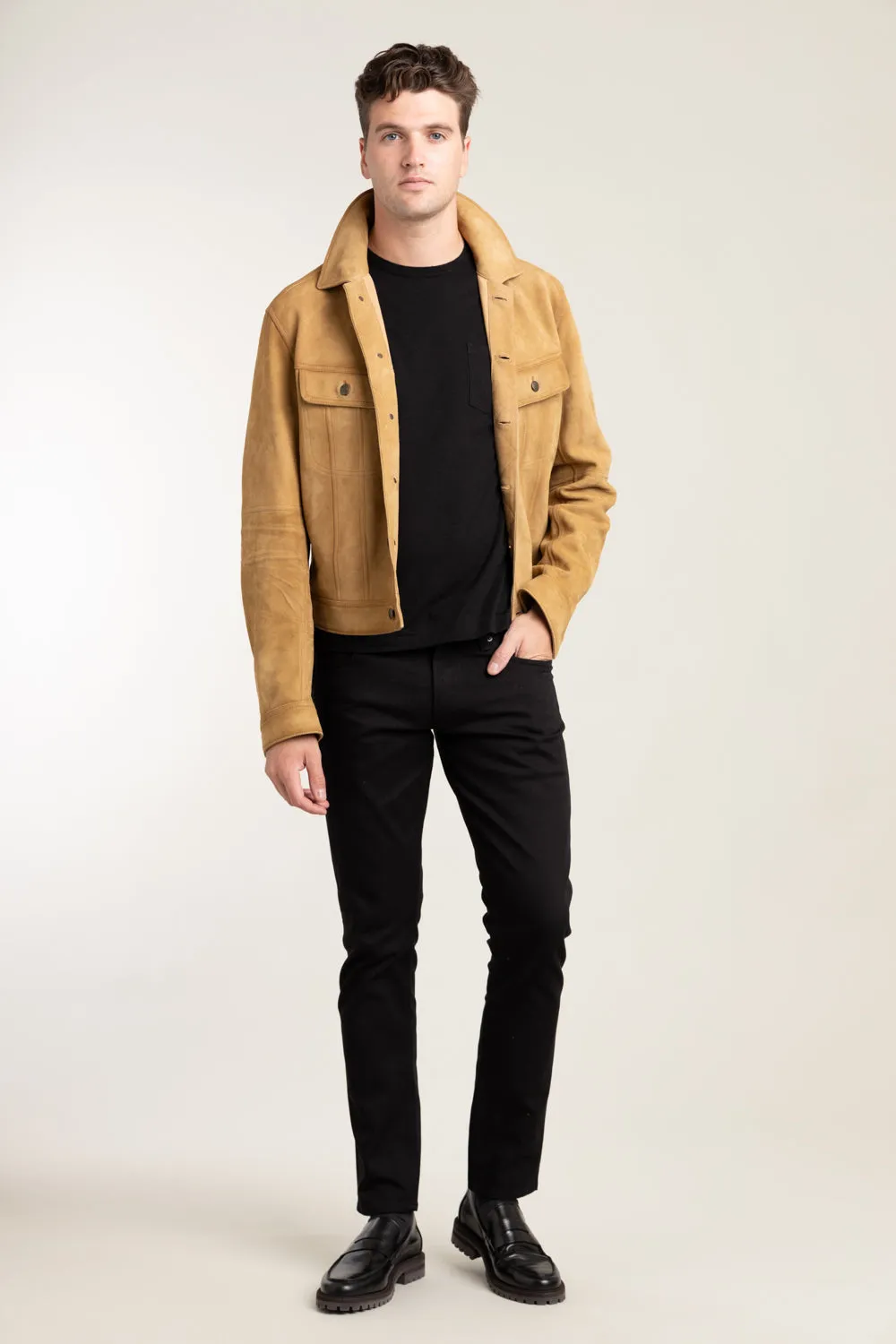 Clifton Suede Trucker Jacket