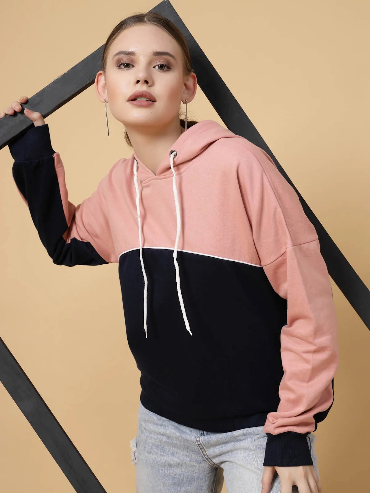 Colourblock Hooded Sweatshirt