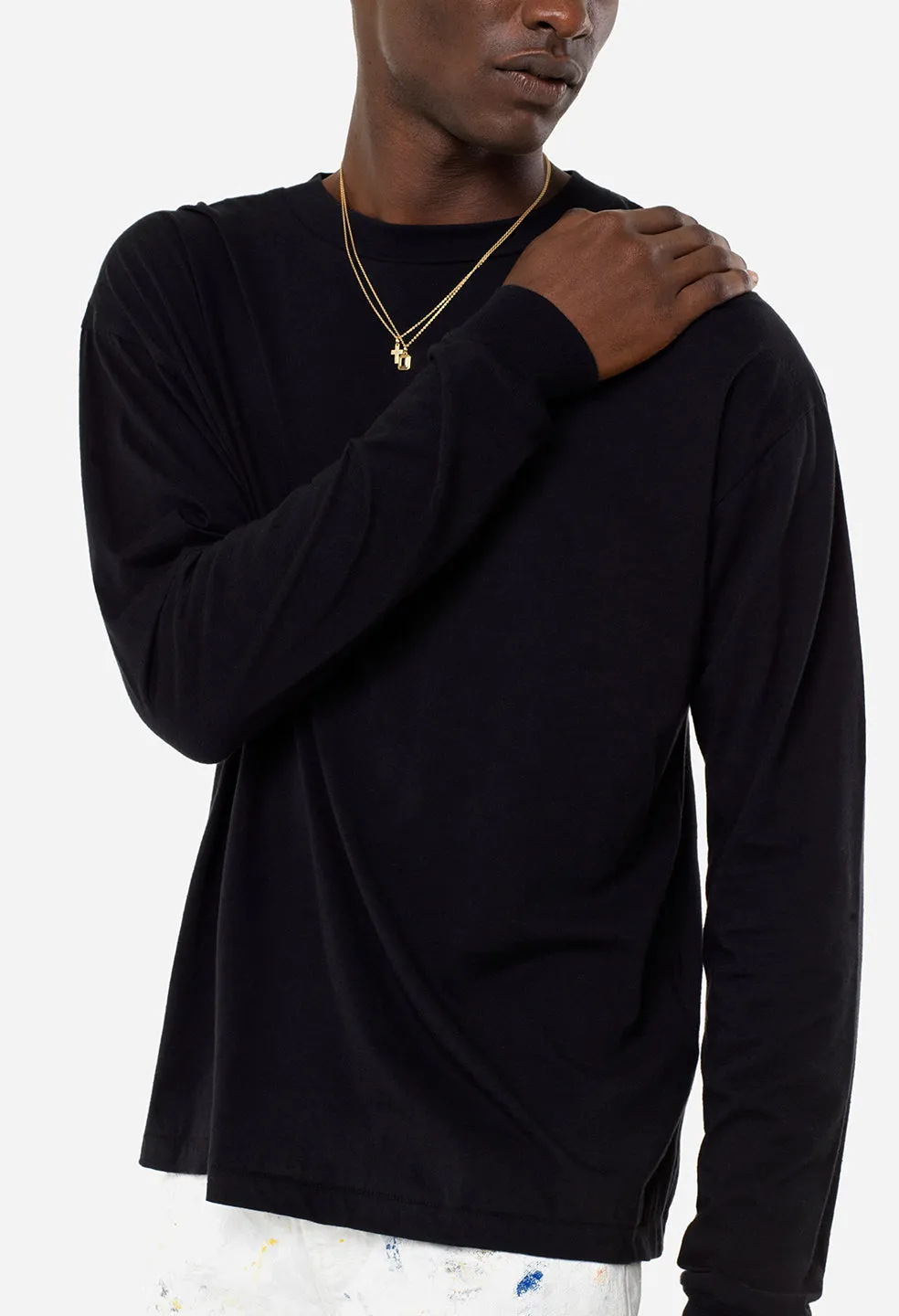 Cotton Cashmere Pullover / Black