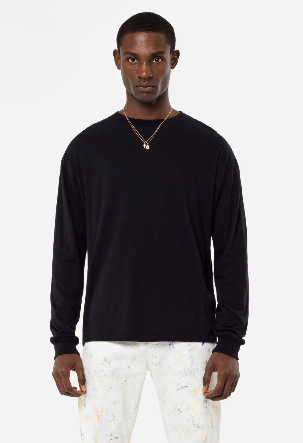 Cotton Cashmere Pullover / Black