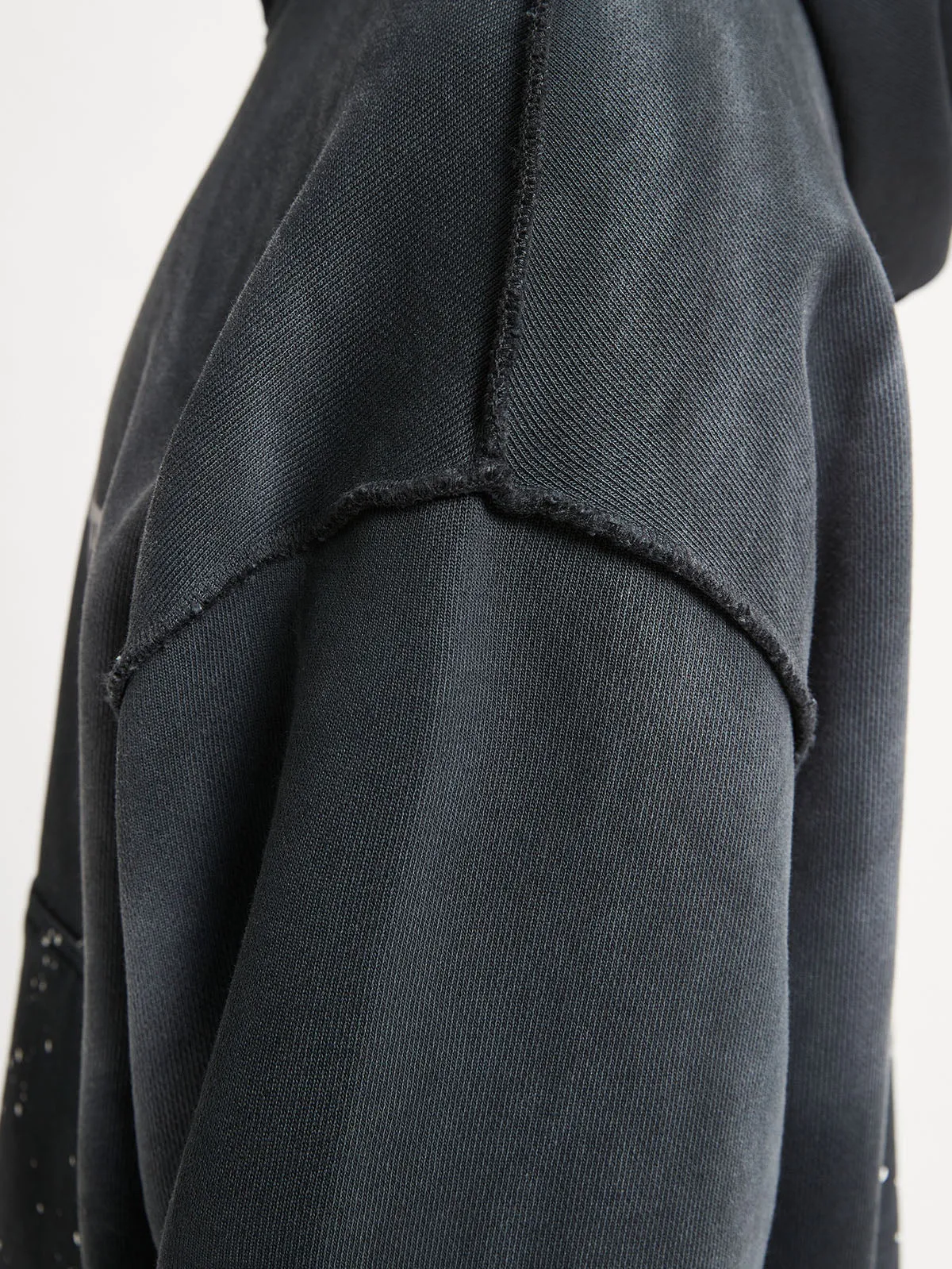 DESTROYED HOODIE ATELIER - WASHED BLACK