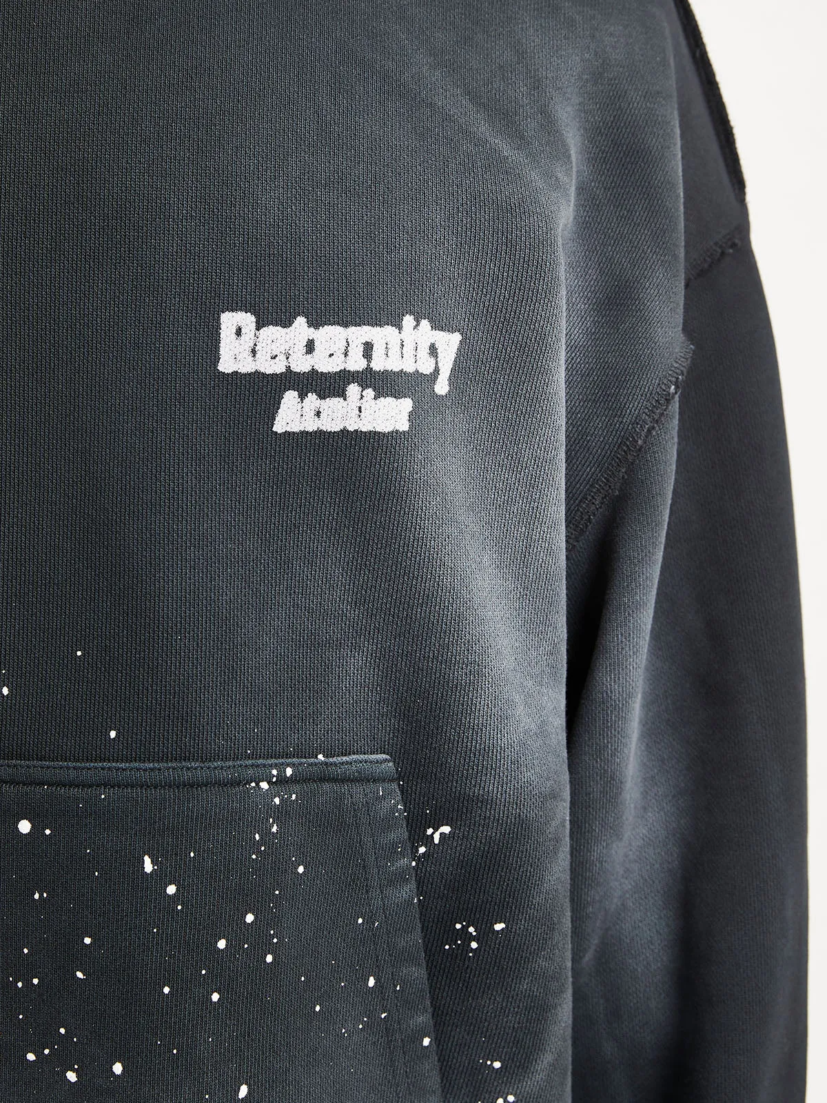 DESTROYED HOODIE ATELIER - WASHED BLACK