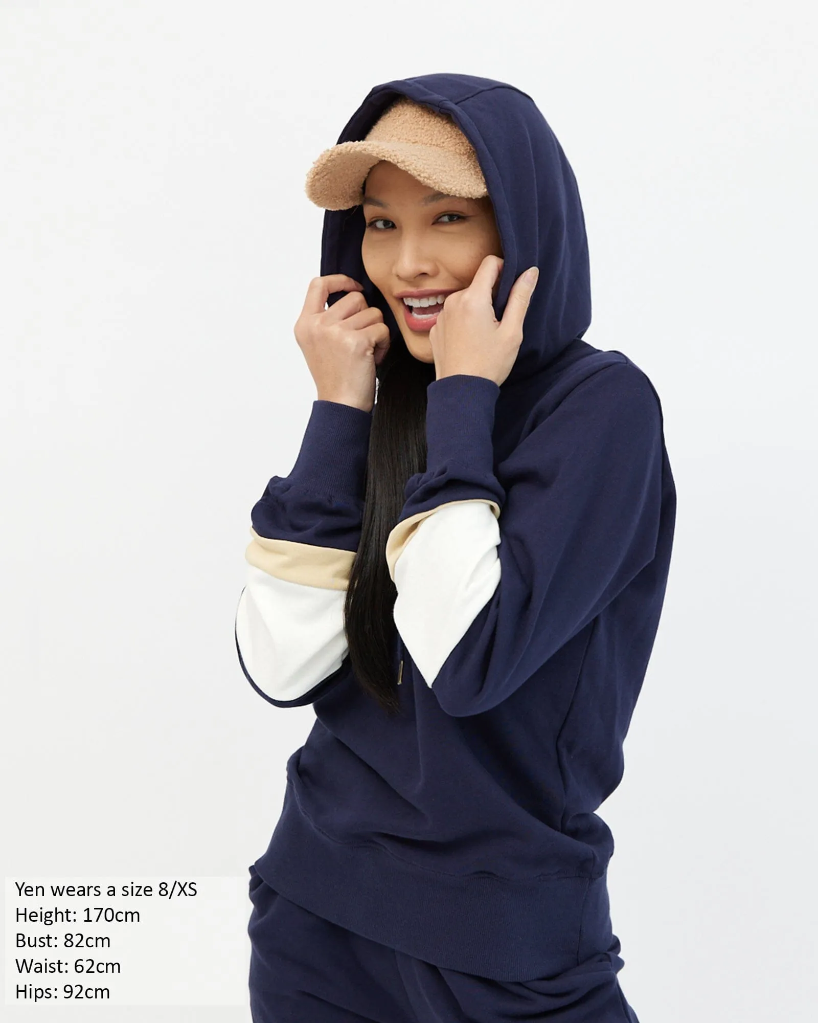 Emboss Logo Hoodie - Navy