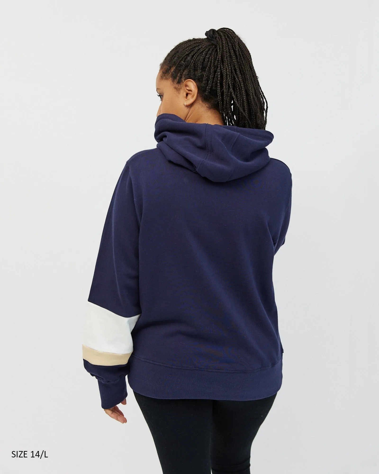 Emboss Logo Hoodie - Navy