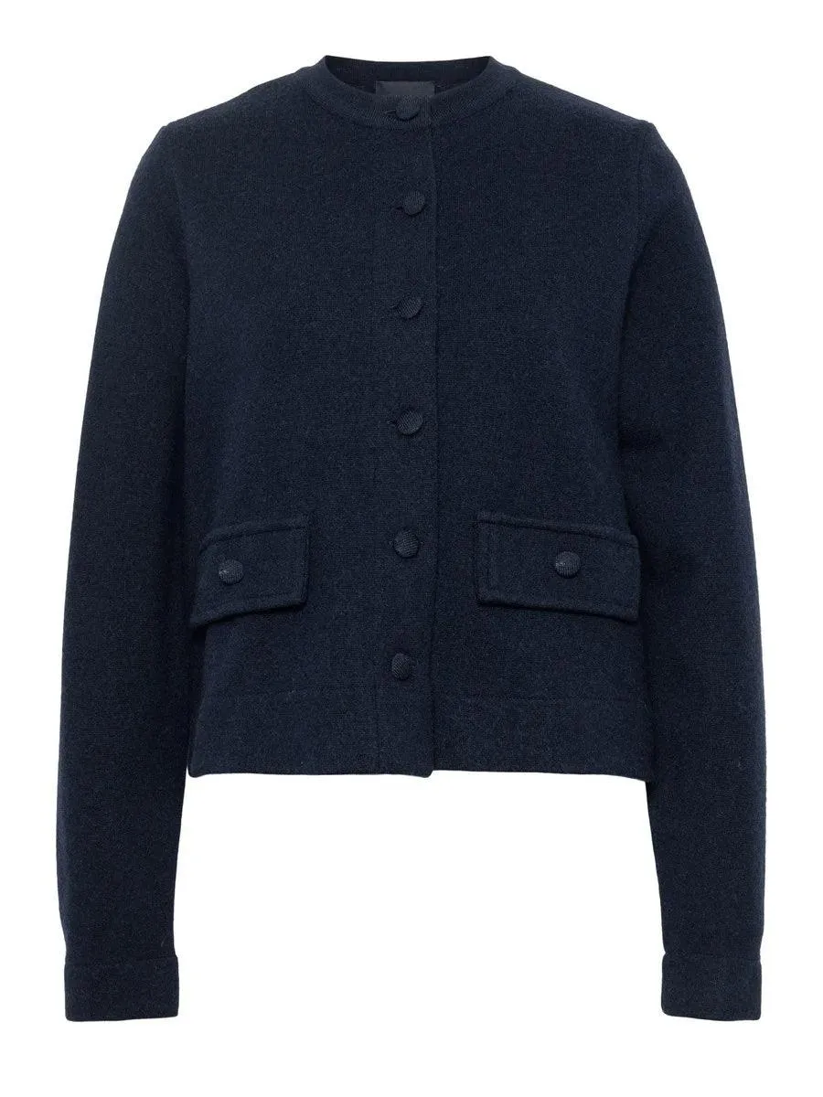 Evita Merino Jacket Navy