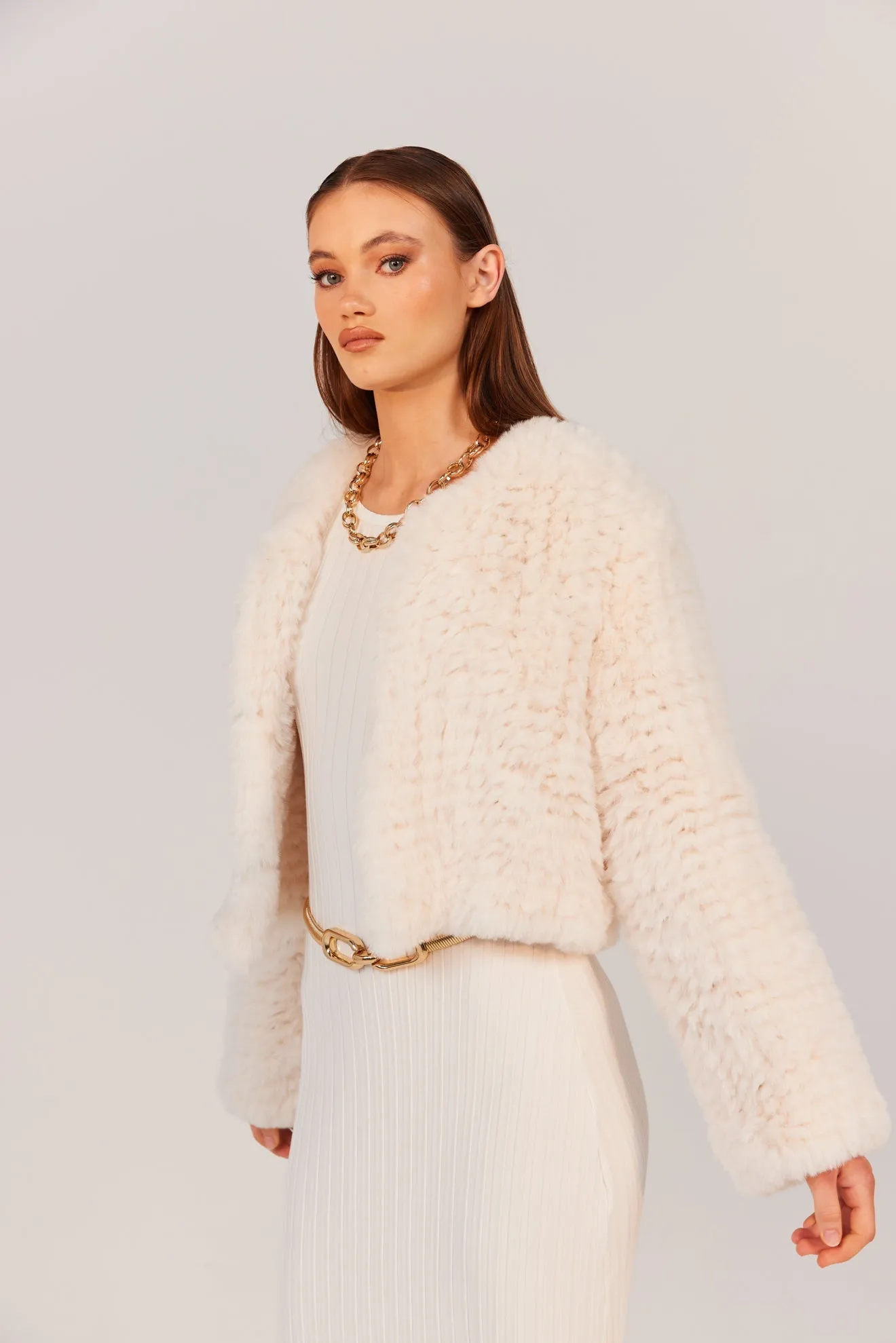 Faux Lola Jacket - Ivory