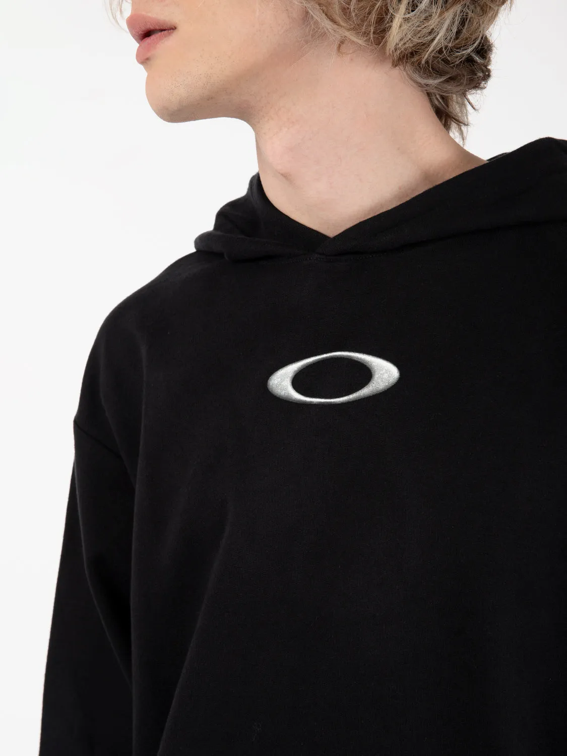 Felpa hoodie stampa logo blackout