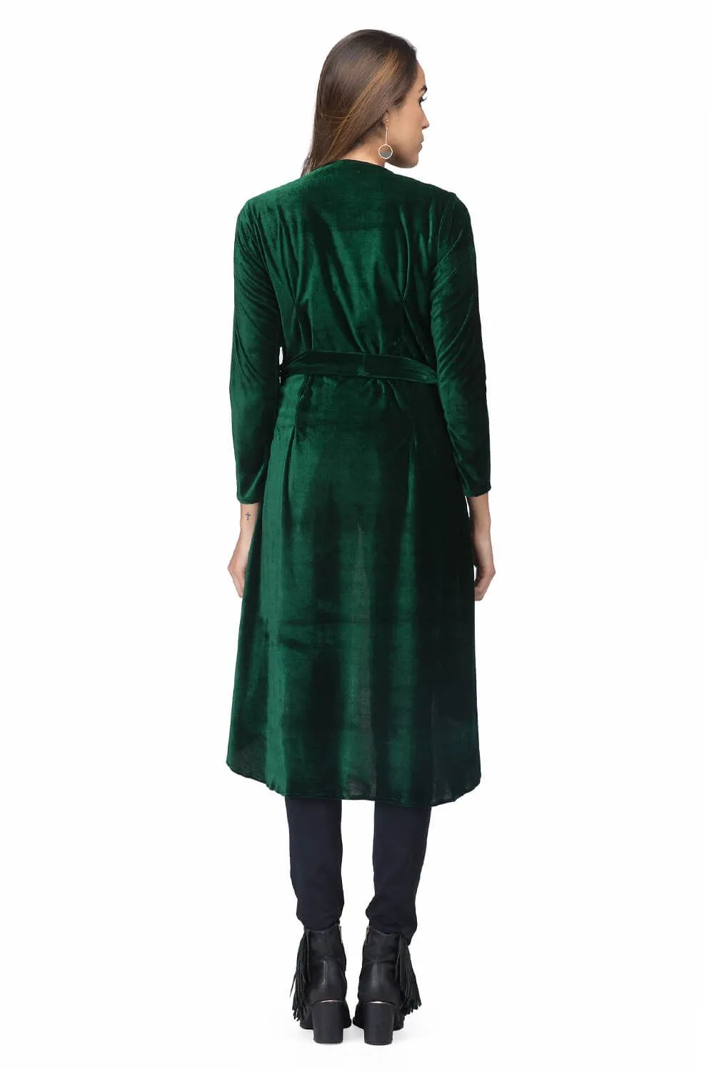 Green Cascade Velvet Jacket