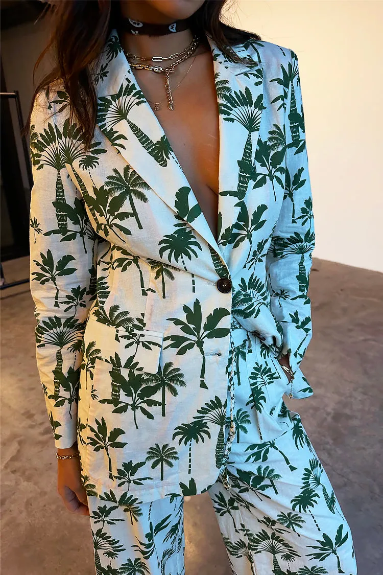 Green Palm Taylor Blazer