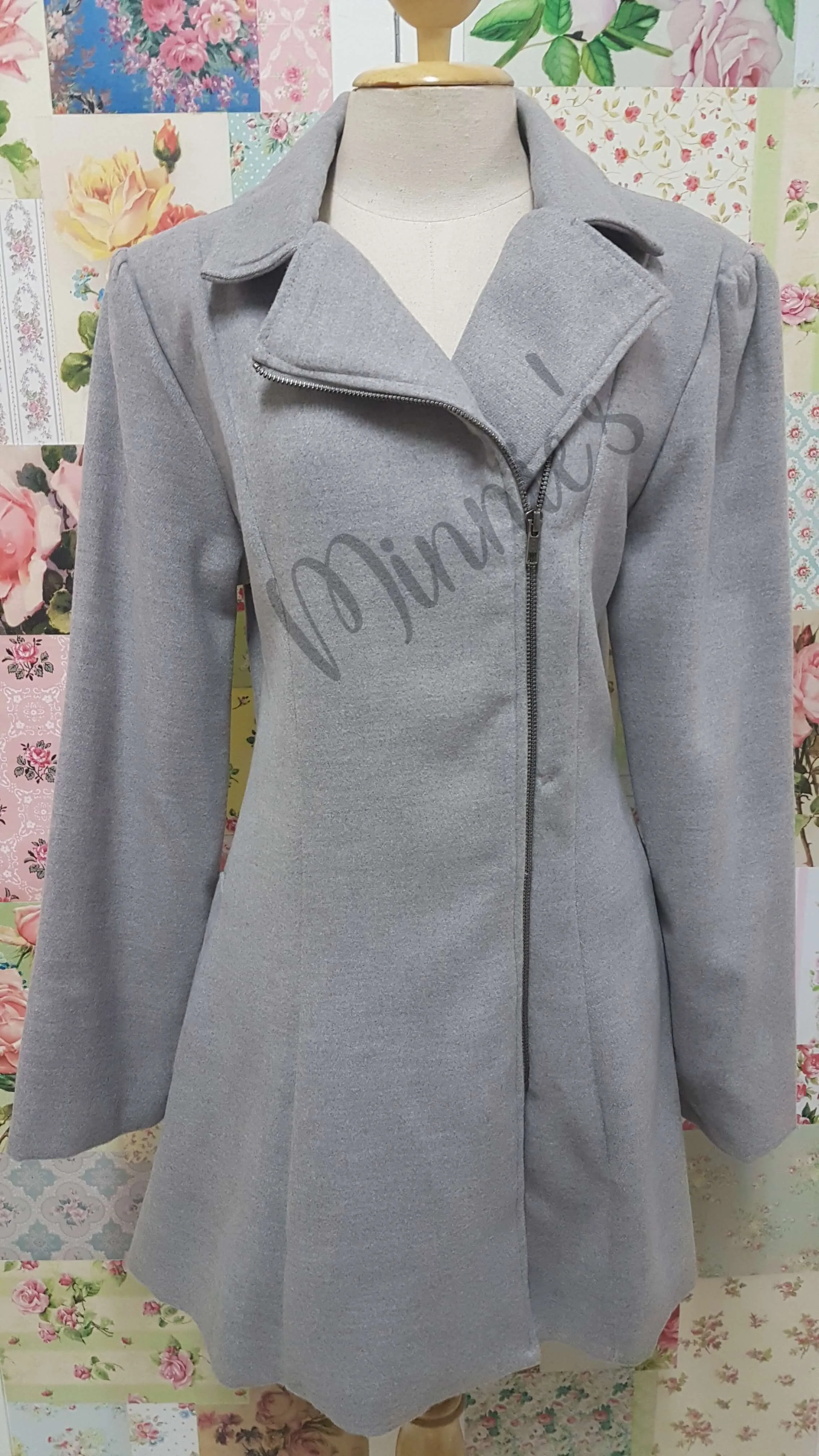 Grey Melton Jacket BU0214