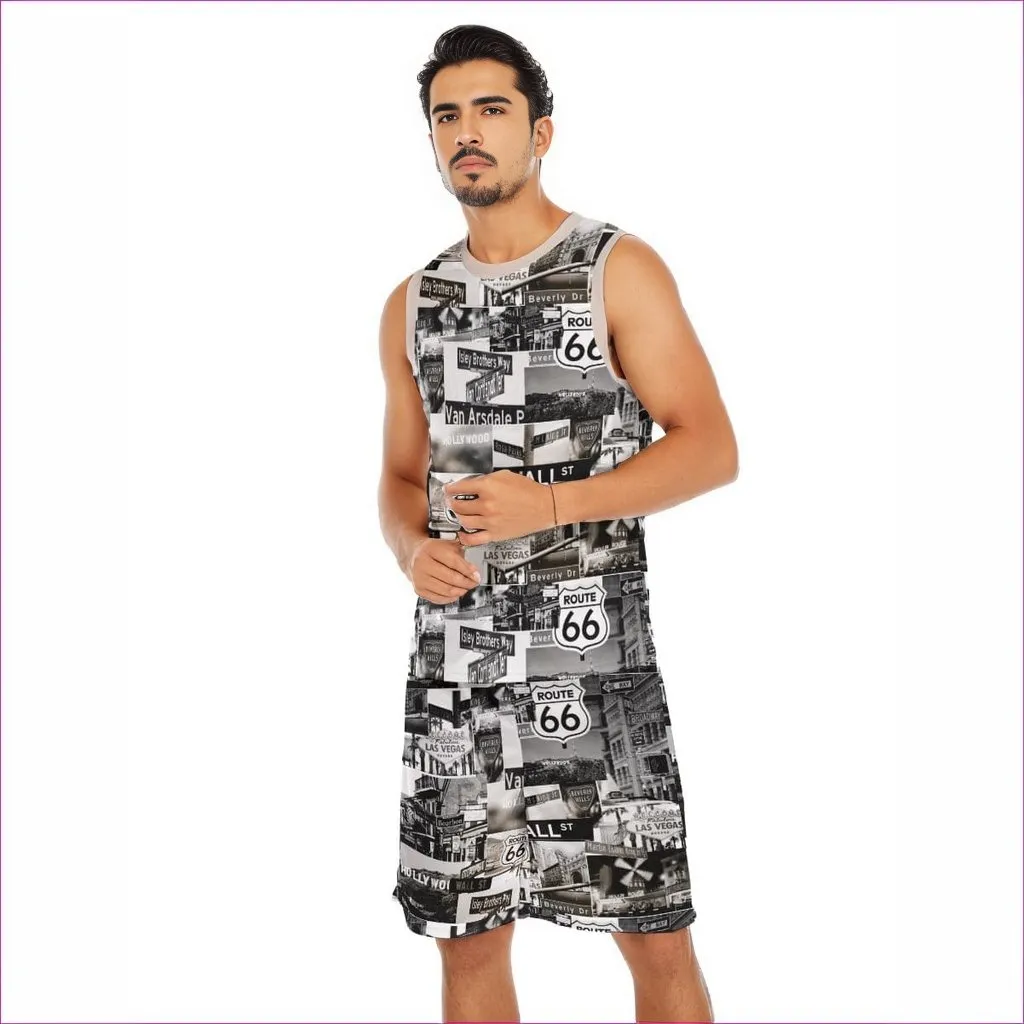 Greyed Streets Men's Basketball Clothing Set