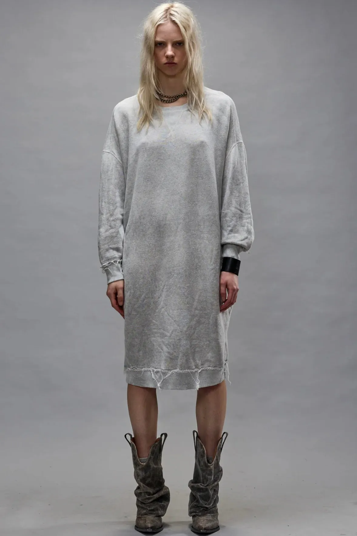 GRUNGE SWEATSHIRT DRESS