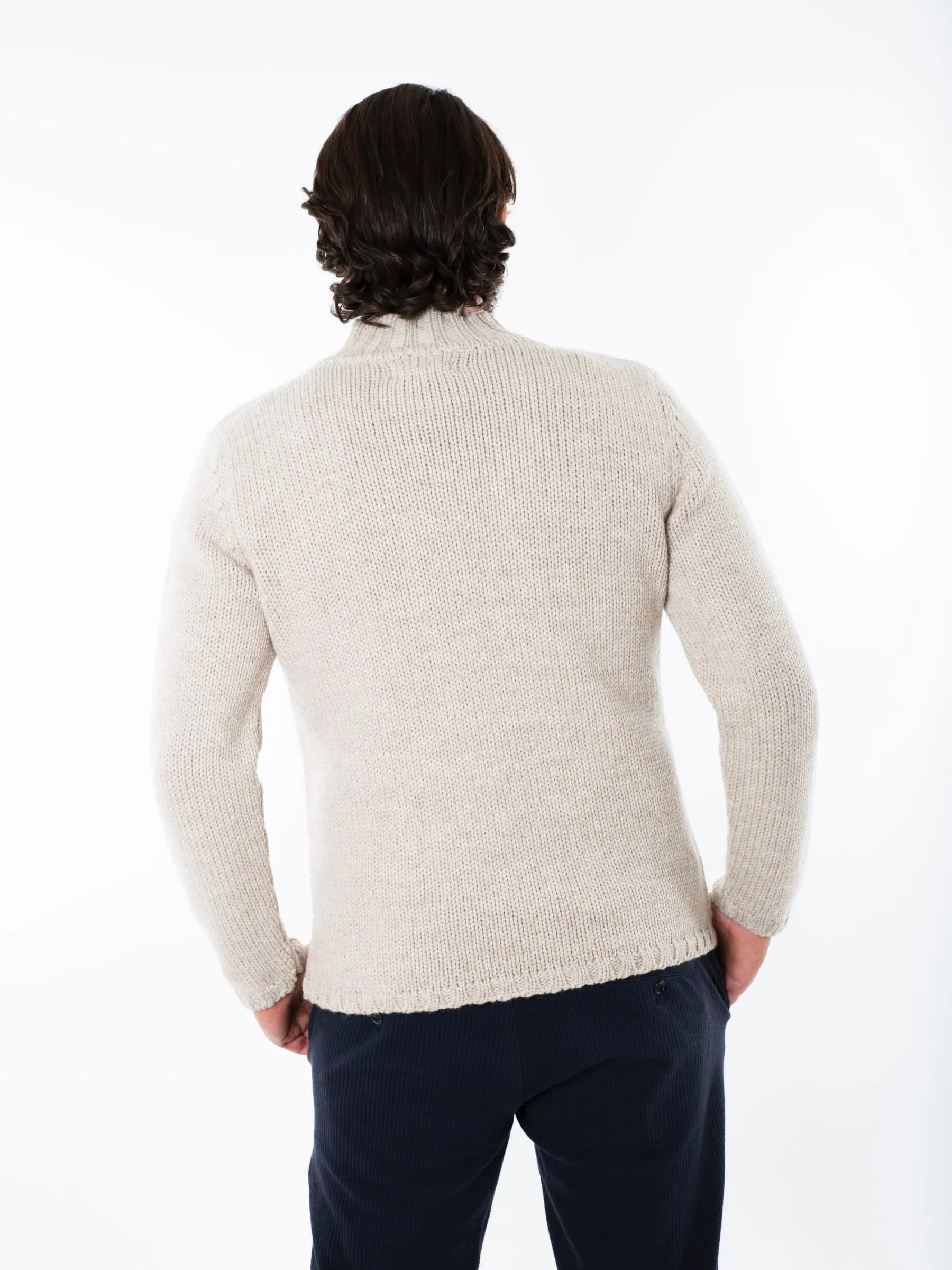 Handstrickpullover Poul beige