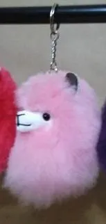 Happy Alpaca Face Keychain