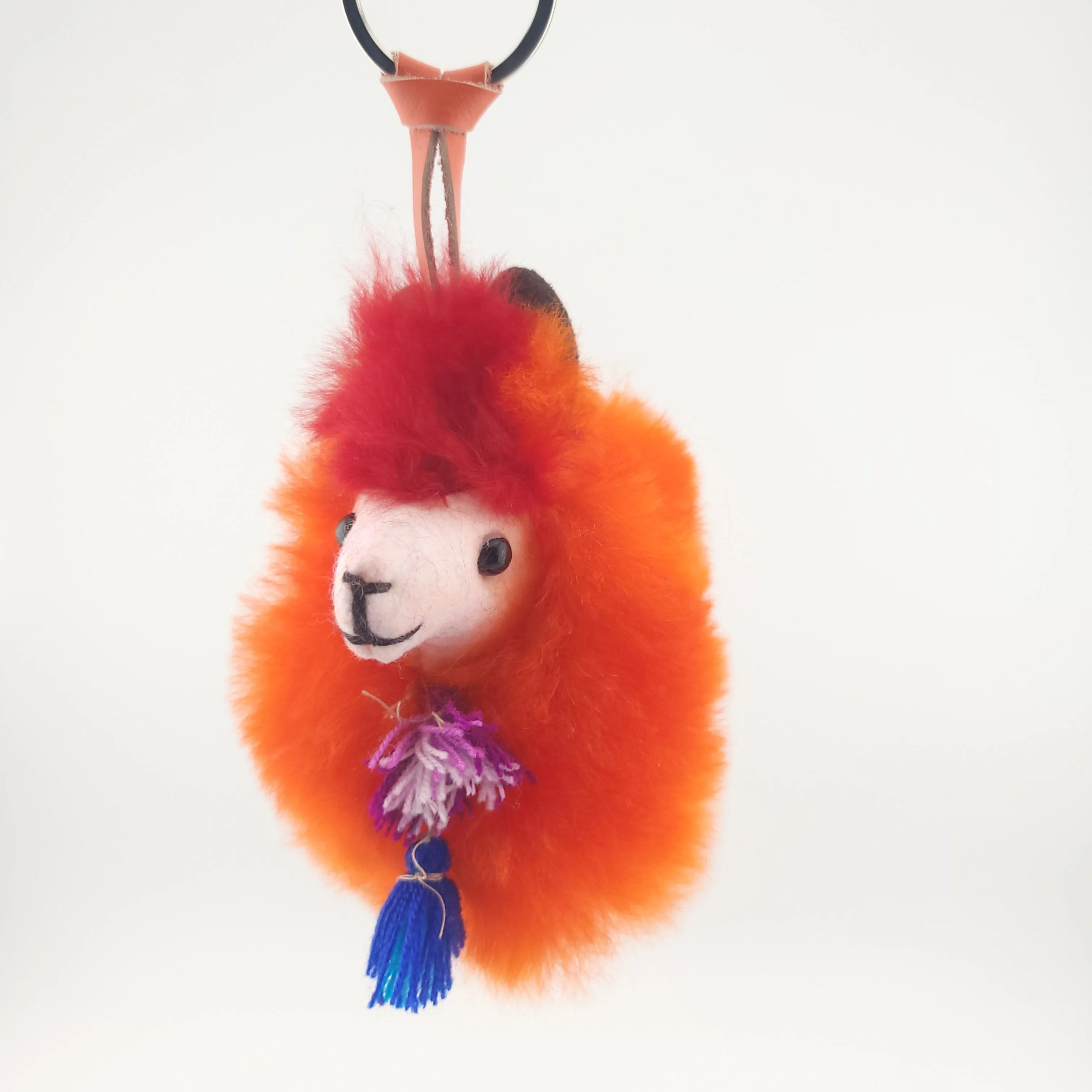 Happy Alpaca Face Keychain