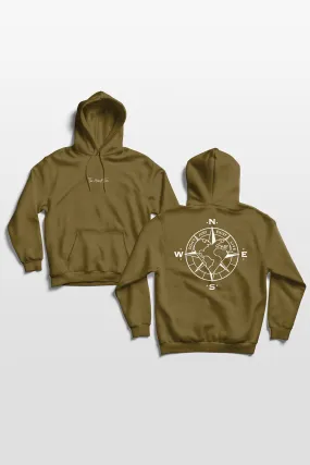 Hoodie Compass // Navy Green