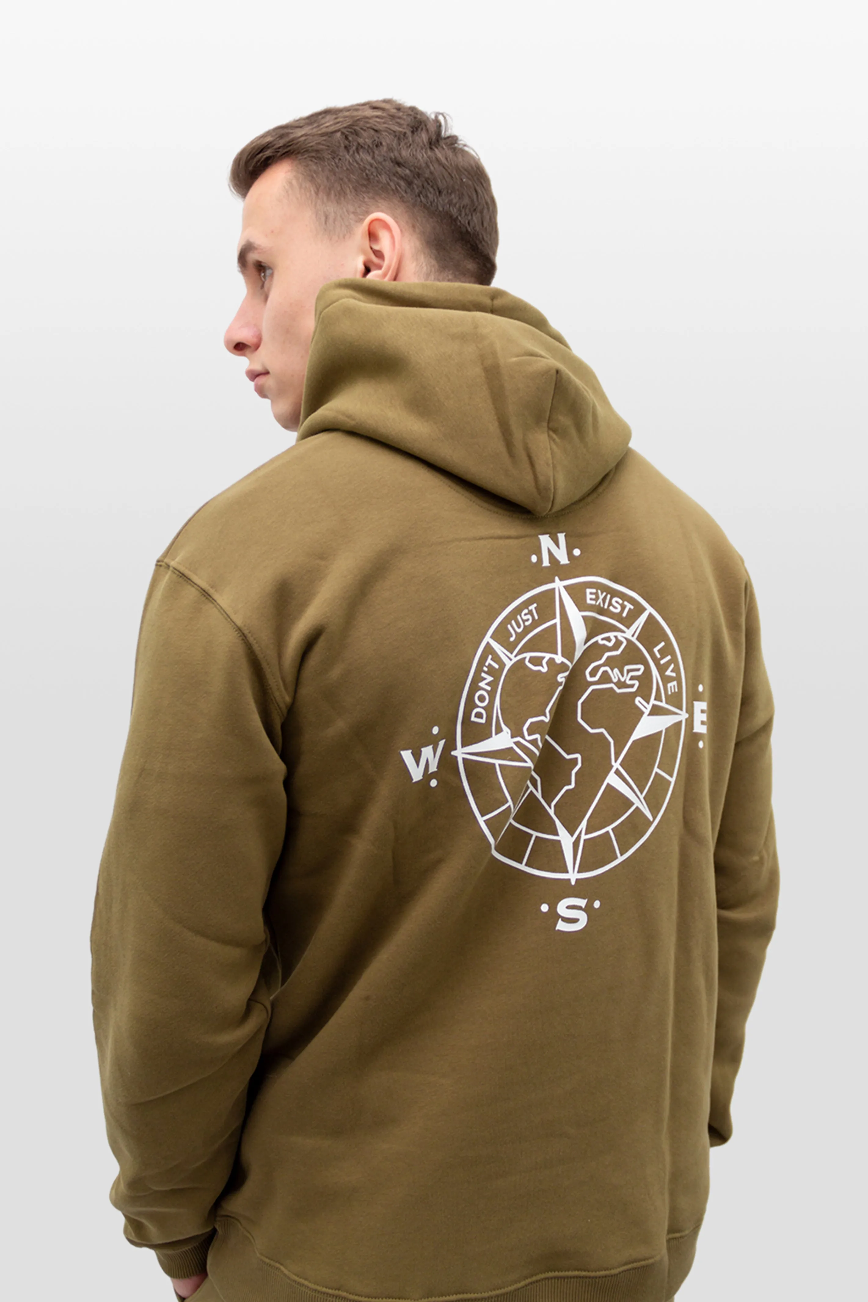 Hoodie Compass // Navy Green