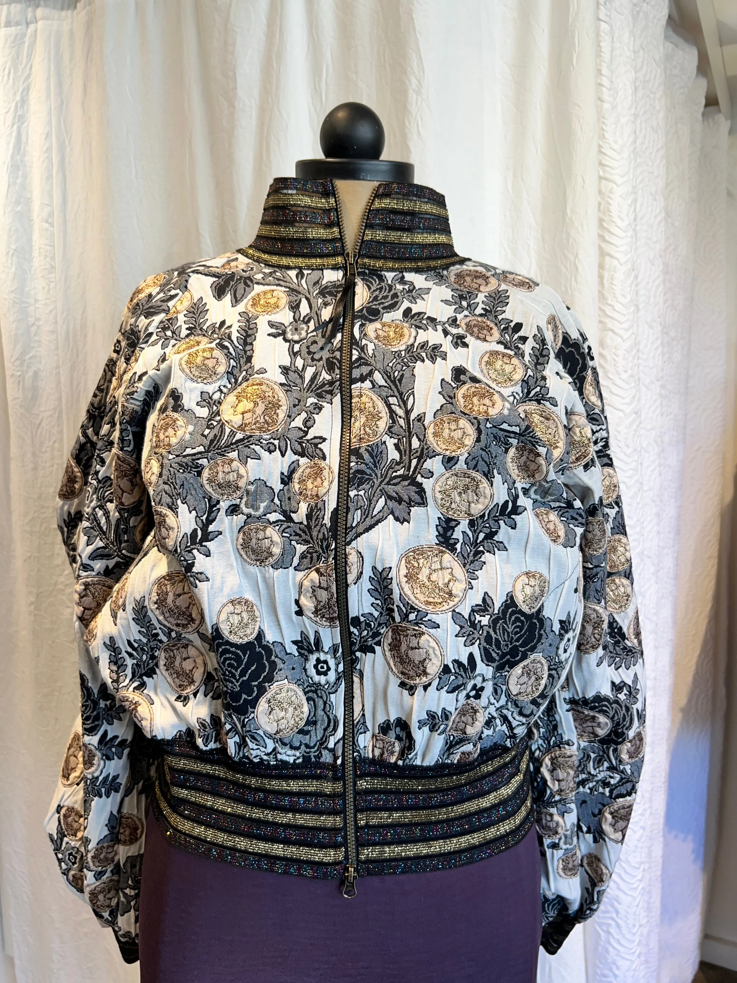 Jacquard Bomber Jacket