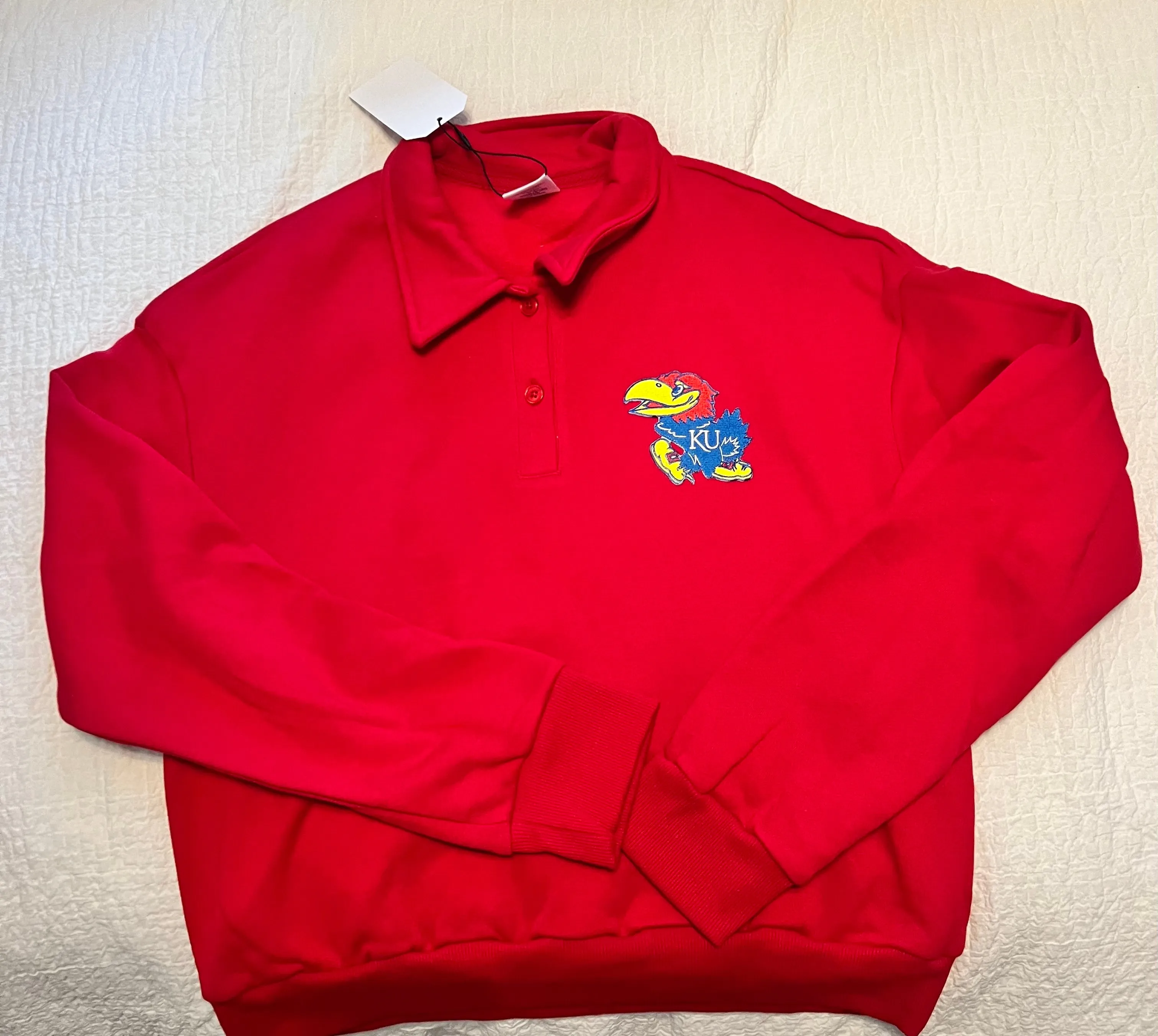 Kansas Patch Polo Sweatshirt